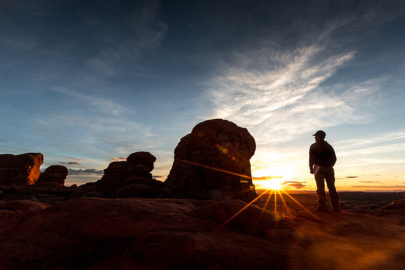 Hiker, Arches National Park, Utah
