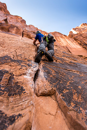 Rock Climber, Canyonlands National Park, Utah