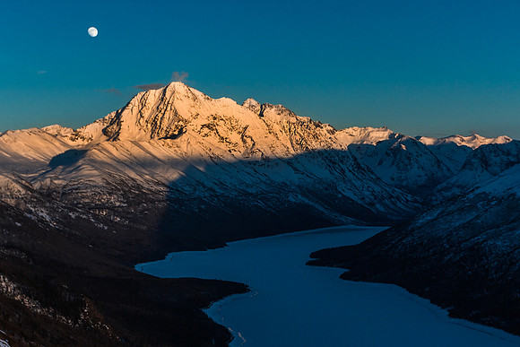 Bold Peak, Moon Rise, Chugach State Park