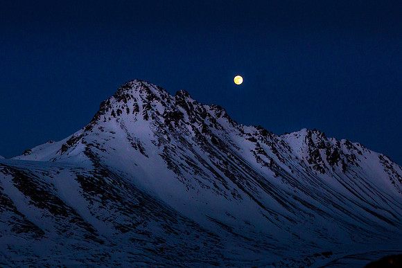 Moonrise, Ptarmigan Peak, Chugach State Park, Alaska