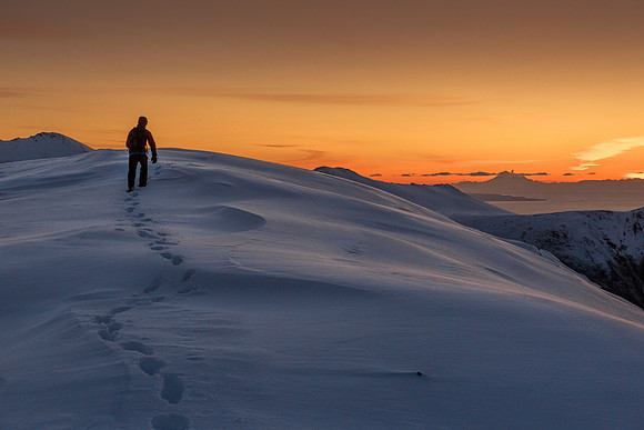 Hiker, Peak 3980, Chugach State Park