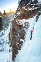 Brendan Lee, Ice Climbing in Fox Creek, Denali Borough