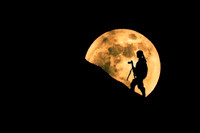 Self Portrait, Supermoon Rise, Chugach Mountains, Alaska