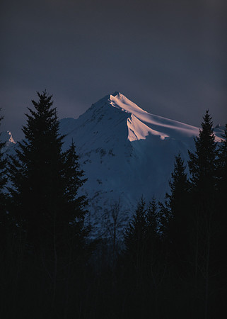 Snowfall on a Mountain, Alaska