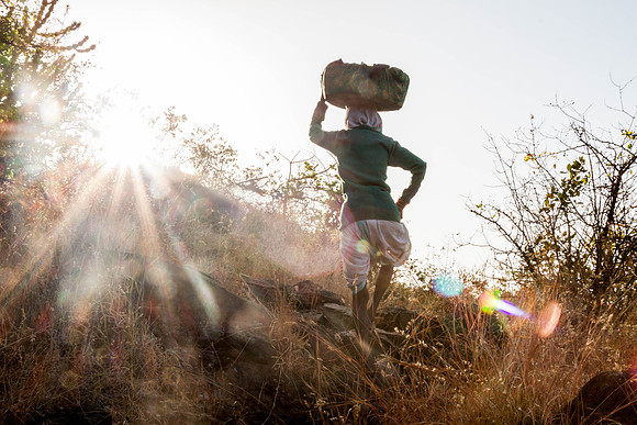 Lady Climbing, Outside Pune